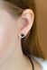 Silver stud earrings with black enamel
