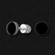 Silver stud earrings with black enamel