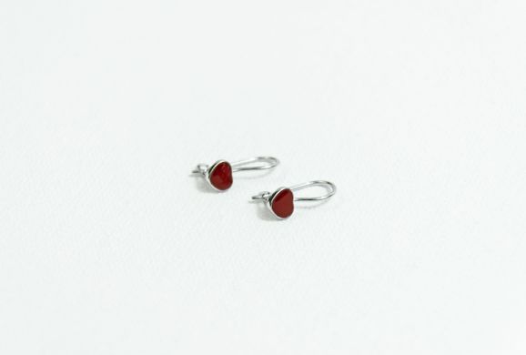 Silver earrings "Hearts"