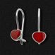 Silver earrings "Hearts"