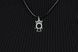 Women's silver pendant "Curious owl" rhodium plated