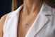 Women's silver pendant "Curious owl" rhodium plated