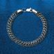 Men's silver bracelet "Python" blackened