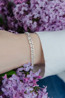 Female silver bracelet "Arab Bismarck" 3.0+