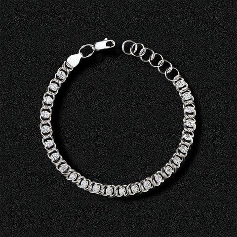 Female silver bracelet "Arab Bismarck" 3.0+