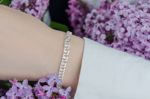 Female silver bracelet "Arab Bismarck" 3.0+