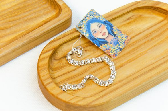 Female silver bracelet "Arab Bismarck" 3.0+