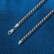 Silver chain "Flat Bismarck Black Mirror"