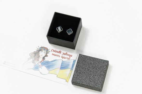 Silver earrings "lucky day"