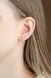 Silver cuff earrings with cubic zirconia