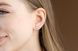 Silver cuff earrings with cubic zirconia