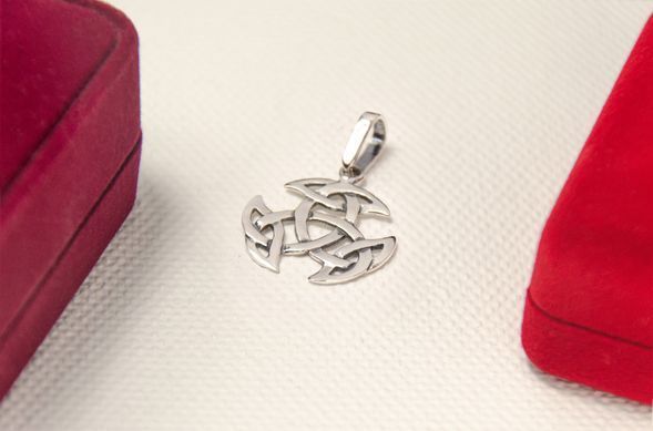 Srebrny wisiorek-amulet "Węzły Lughesa"