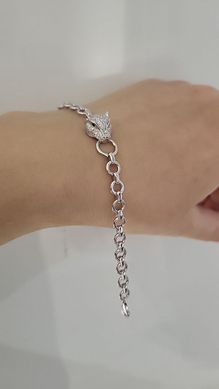 Жіночий срібний браслет "Diamond Panther"