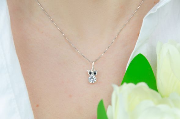 Damska srebrna zawieszka "Baby Owl"