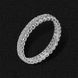 Срібна каблучка з прозорими фіанітами
