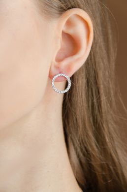 Серьги-кольца серебряные