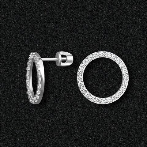 Серьги-кольца серебряные