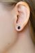 Серебряные серьги-гвоздики с чёрной эмалью